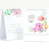 تقویم رومیزی سلفونی گل پایه سفید مدل 705